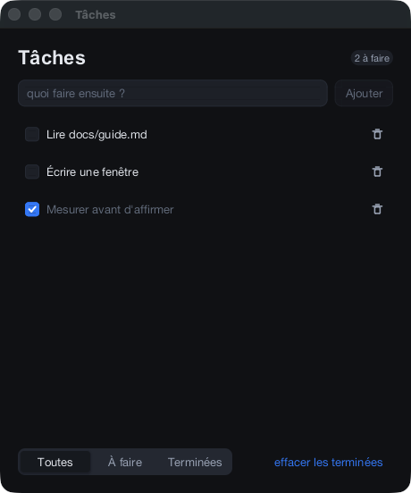 A to-do list